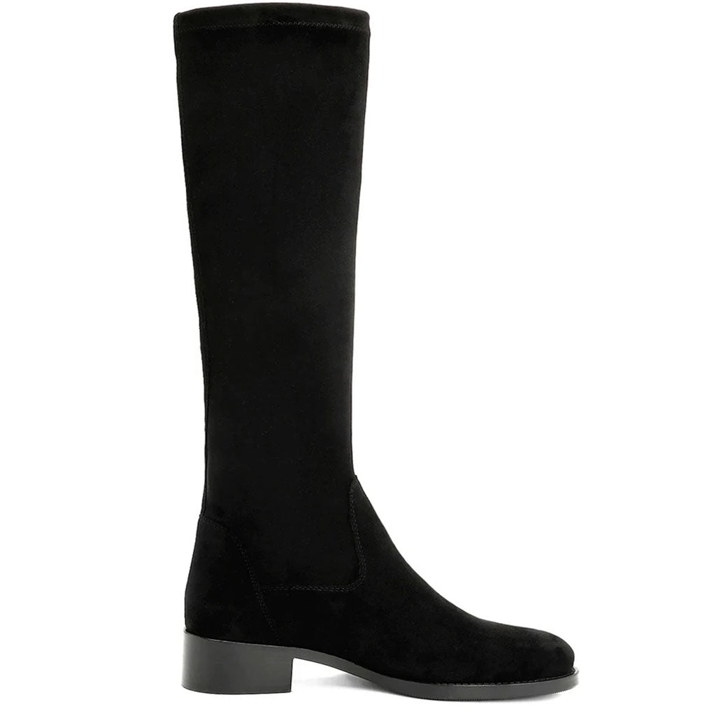 Long black suede boots online