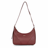 Favore Women Red Leather Halfmoon Shoulder Bags