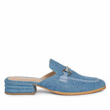 Saint Liona Denim Leather Moccasins