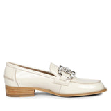 Saint Livia Off-White Leather Moccasins