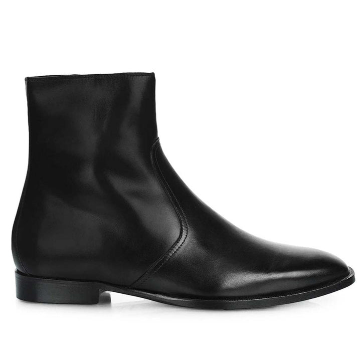 Saint Frederick Black Leather Ankle Boot