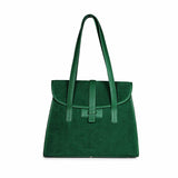 Verdeana Green Leather Tote Handbags