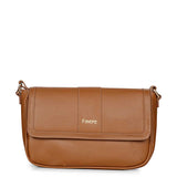 Favore Women Tan Leather Sling Bags