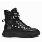 Saint Beyonce Embellished Black Leather Shoes