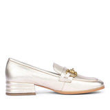 Saint Jenny Gold Leather Handcrafted Moccasins