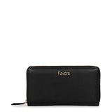 Favore Black Leather Purse Clutches