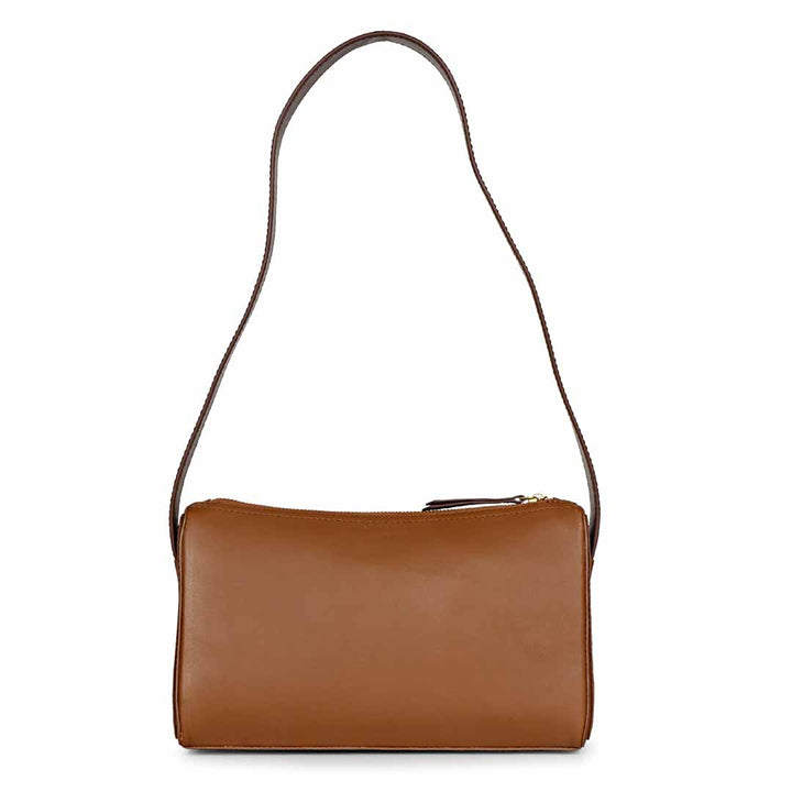 Favore Women Brown Leather Shoulder Bags