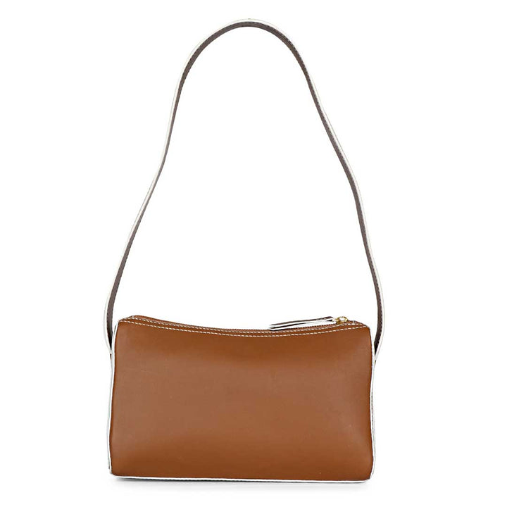 Favore Women Brown Leather Shoulder Bags