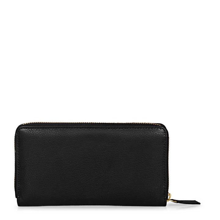 Favore Black Leather Purse Clutches