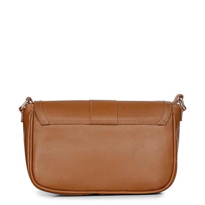 Favore Women Tan Leather Sling Bags