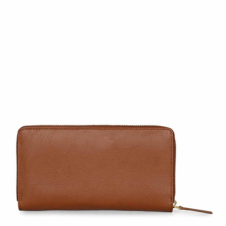 Favore Brown Leather Purse Clutches