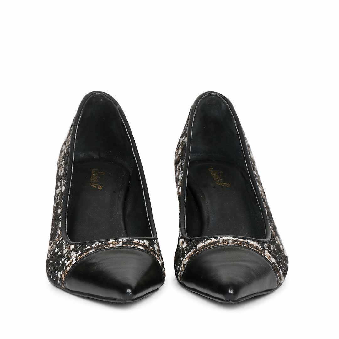 Saint Aviva Black Leather Pumps