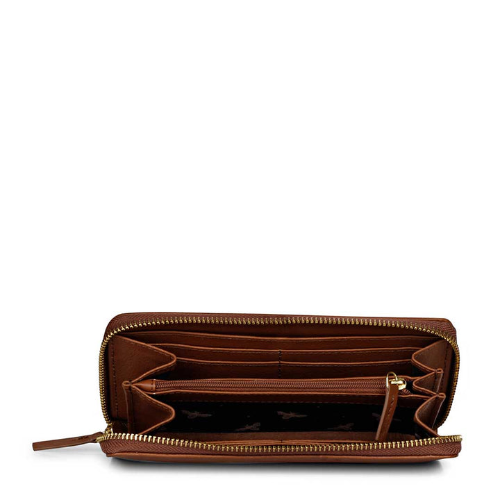 Favore Brown Leather Purse Clutches