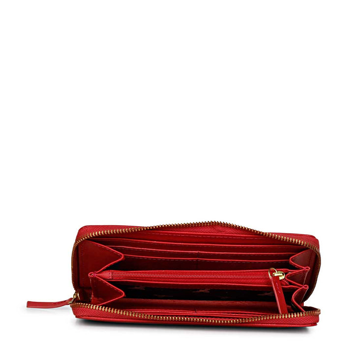 Favore Red Leather Purse Clutches