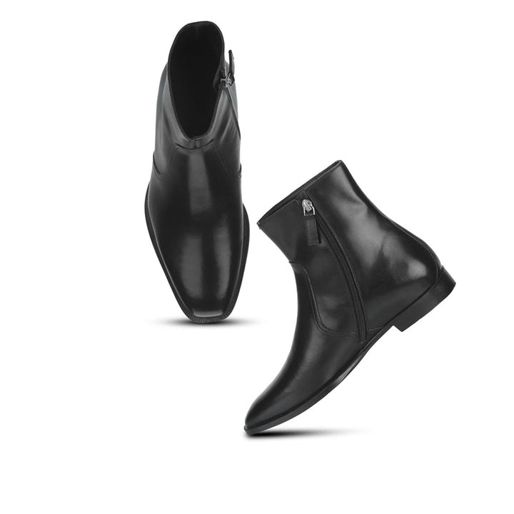 Saint Frederick Black Leather Ankle Boot