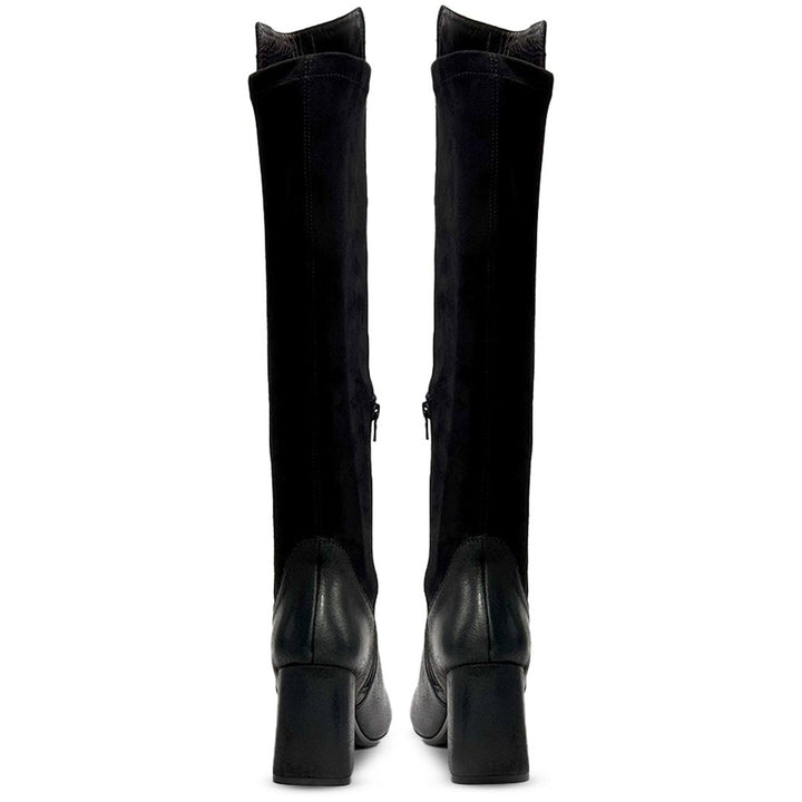 Saint Elexis Black Leather Knee High Boots