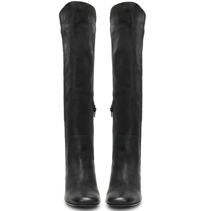 Saint Elexis Black Leather Knee High Boots