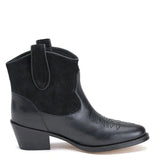 Florence Black Leather Ankle Boots