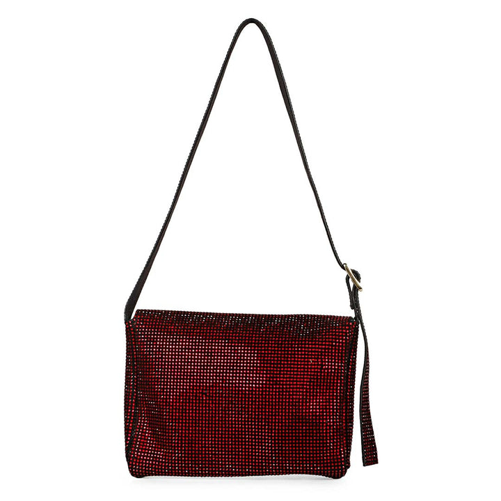 Mattie Crystal Embellished Red Leather Mini Handbags