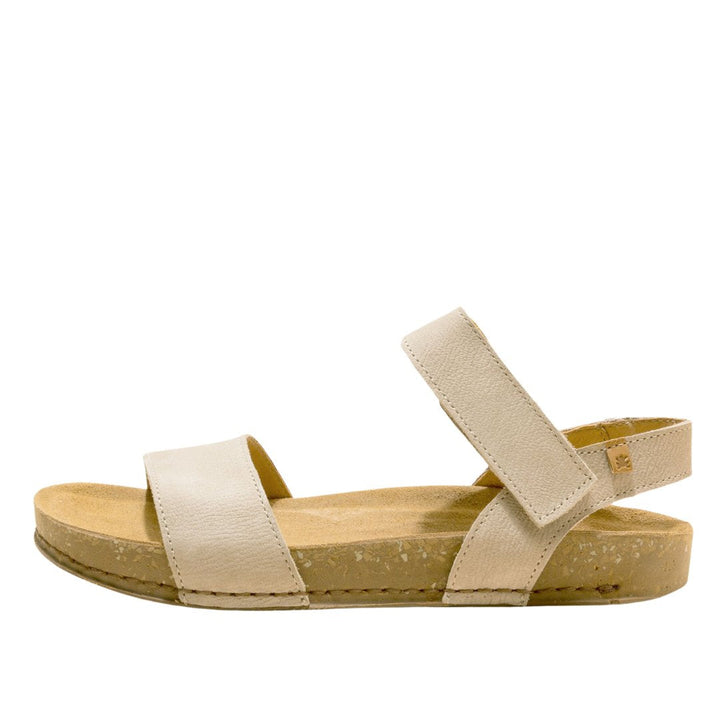 El Naturalista Piedra Embellished Leather Block Sandals with Buckle