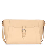 Favore Beige Women Leather Structured Sling Bag