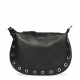 Favore Black Women Leather Structured Sling Bag