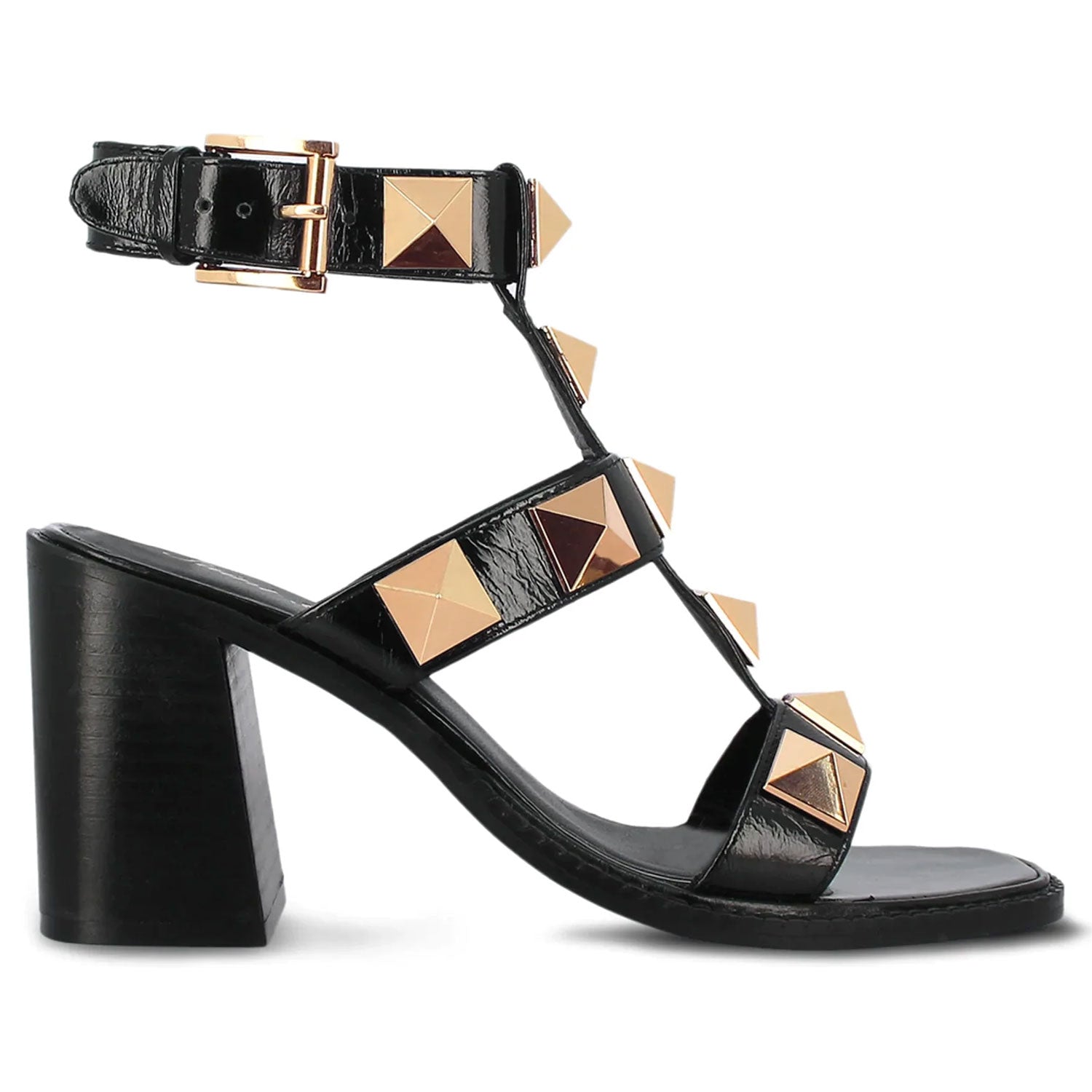 Studded block 2025 heel sandals