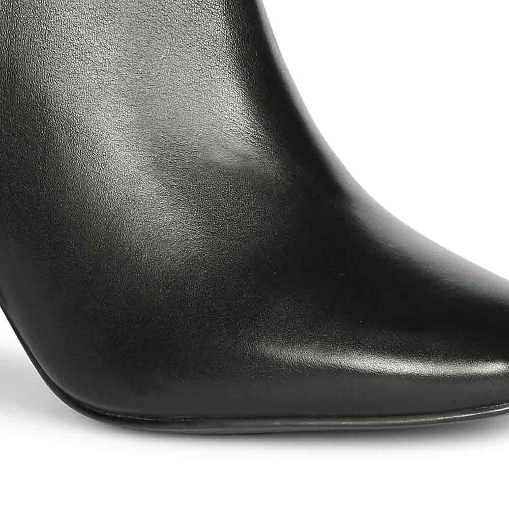 Saint Alexa Black Leather Ankle Boots