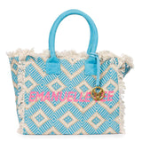 Favore Geometric Printed Oversized Shopper Handheld Bag