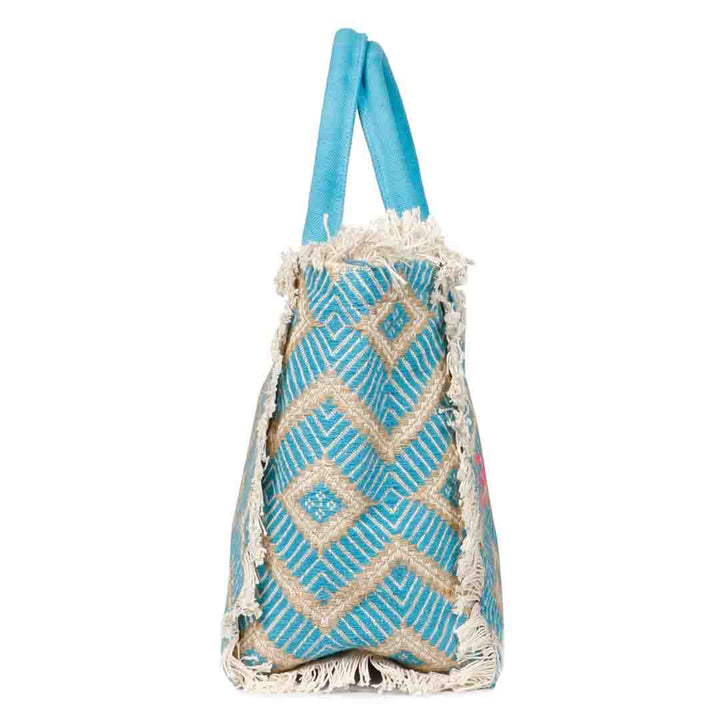 Favore Geometric Printed Oversized Shopper Handheld Bag