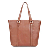 Favore Tan Textured Leather Oversized Shopper Shoulder Bag