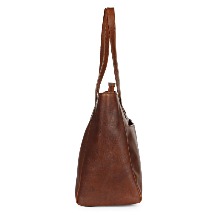 Favore Womens Brown Leather Shoulder Bag