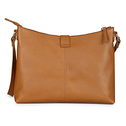 Favore Tan Leather Structured Silng Bag