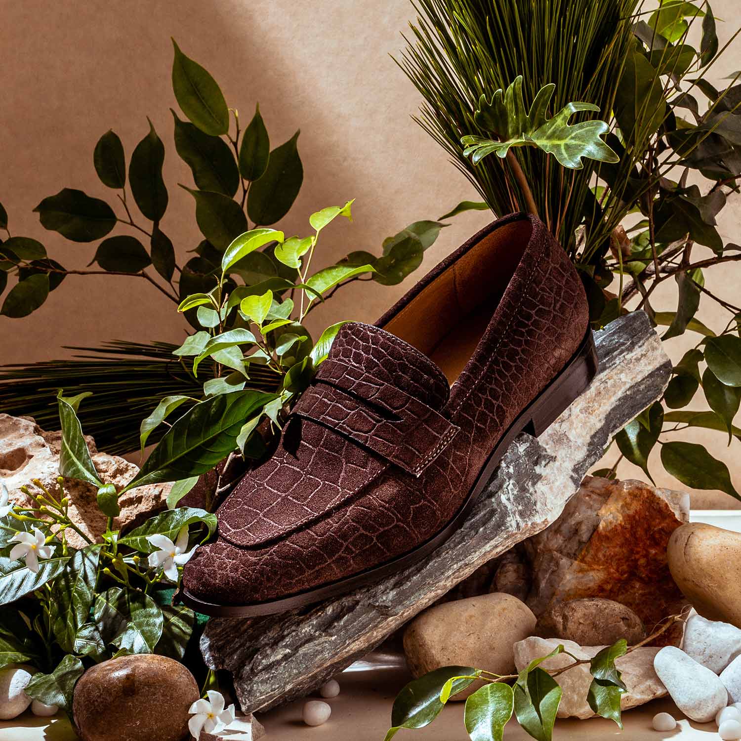 Suede leather loafer shoes deals