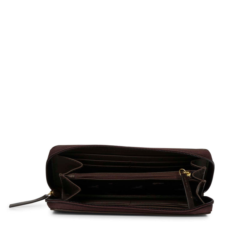 Favore Dark Brown Leather Purse Clutches