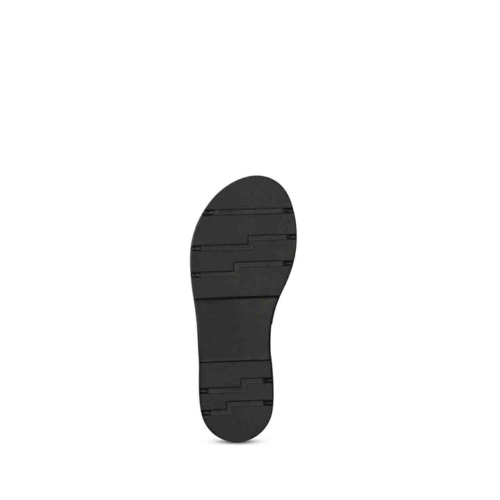 ViviBlu Black Leather Flat Sandals