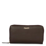 Favore Dark Brown Leather Purse Clutches