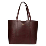 Favore Dark Brown Leather Structured Shoulder Bag