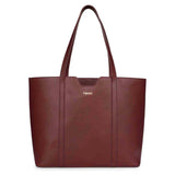 Favore Maroon Leather Structured Shoulder Bag