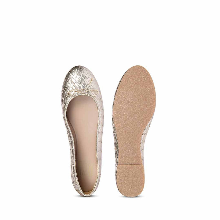 ViviBlu Gold Leather Ballerina