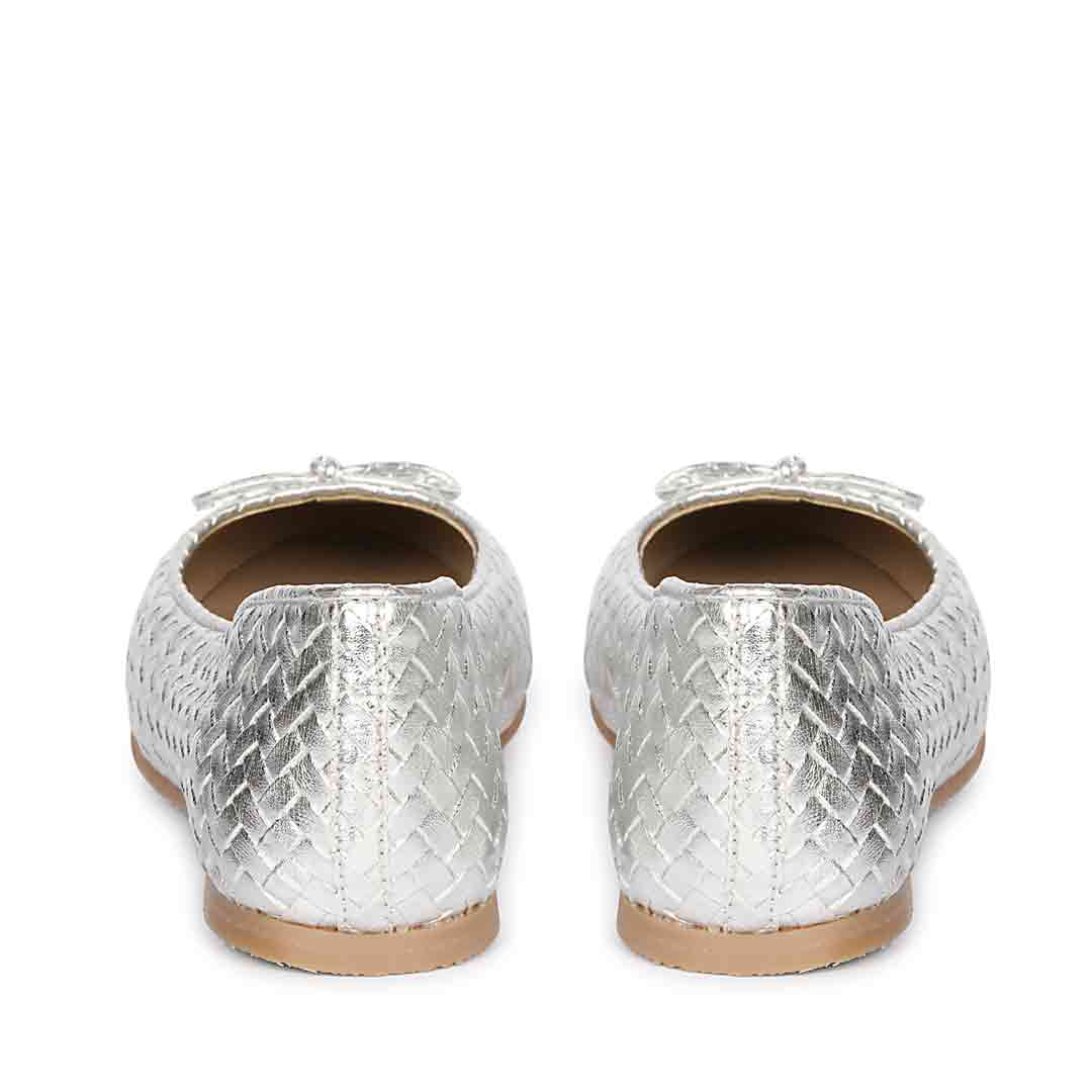 ViviBlu Silver Leather Ballerina