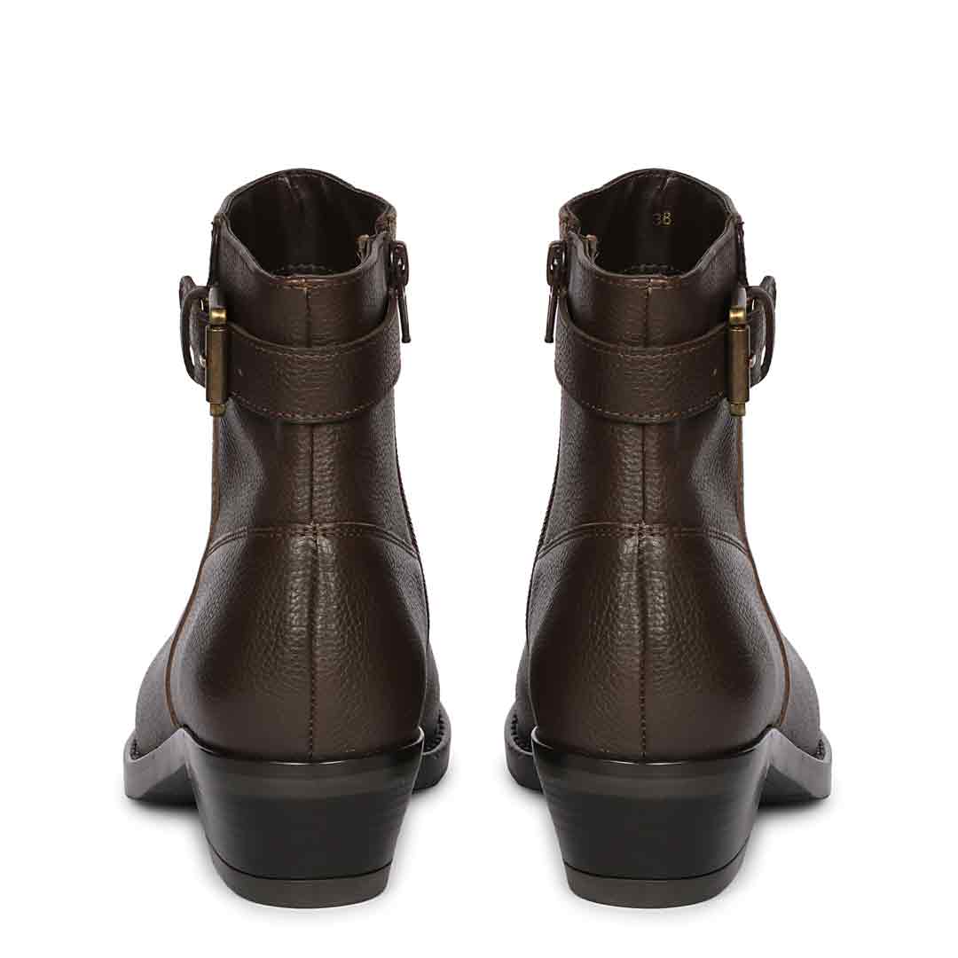 Saint Jaycee Brown Leather Ankle Boots