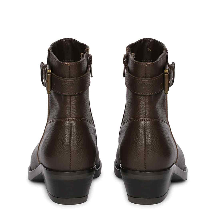 Saint Jaycee Brown Leather Ankle Boots