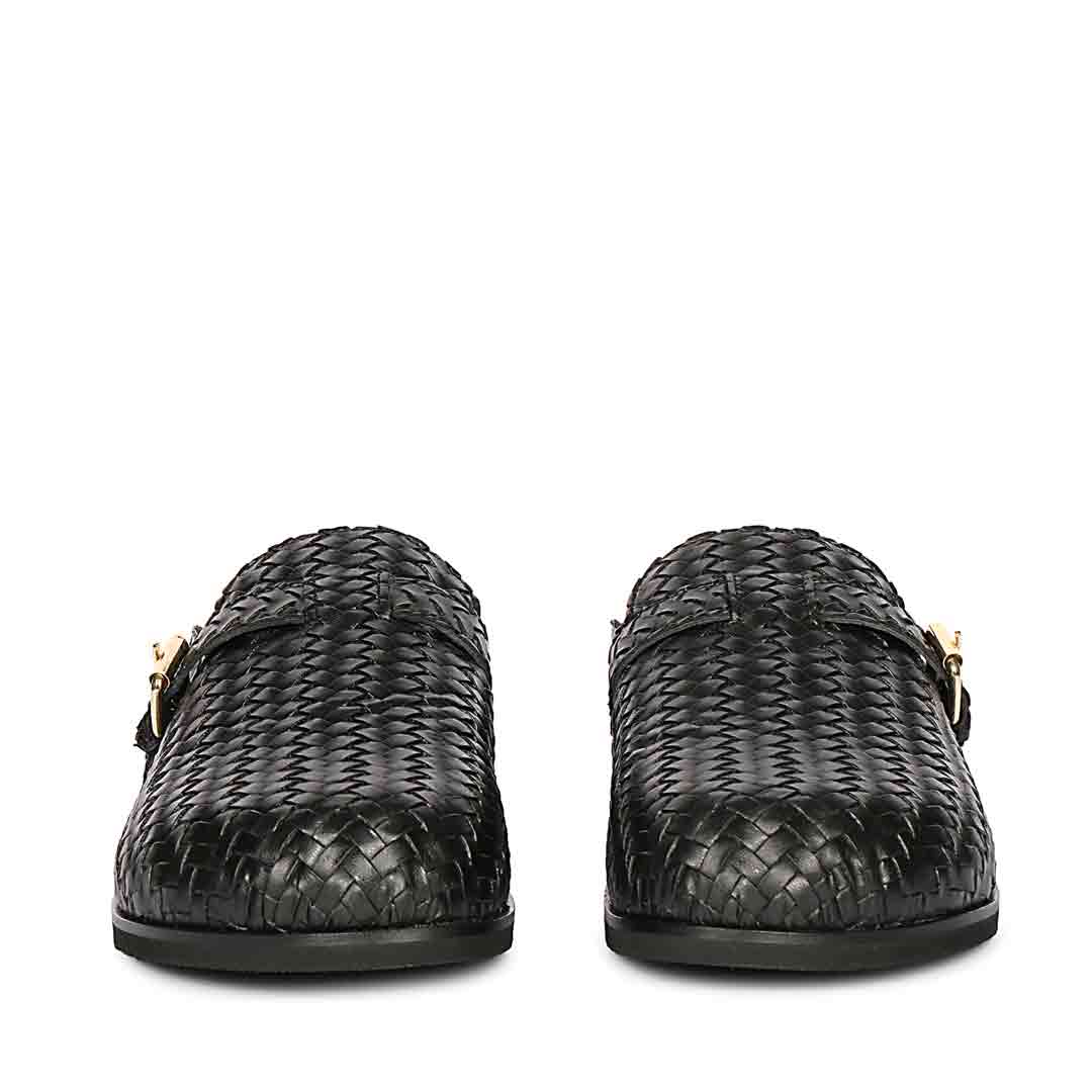 ViviBlu Black Leather Mules