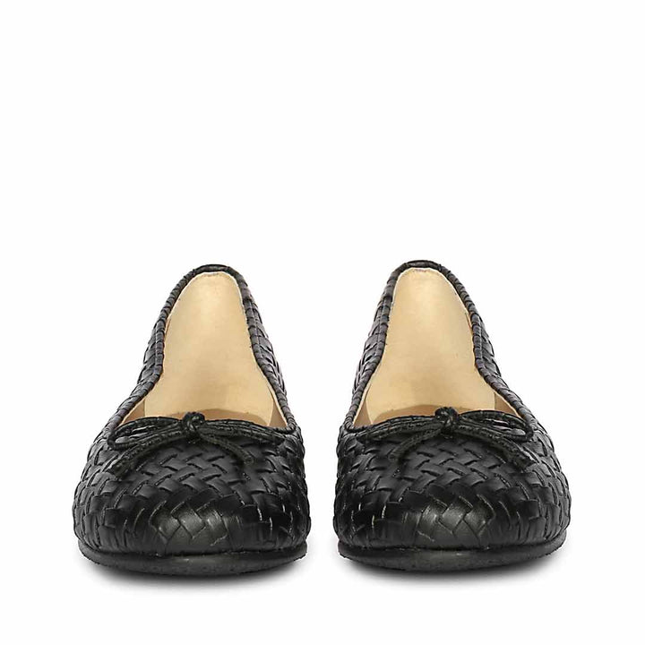 ViviBlu Black Leather Ballerina