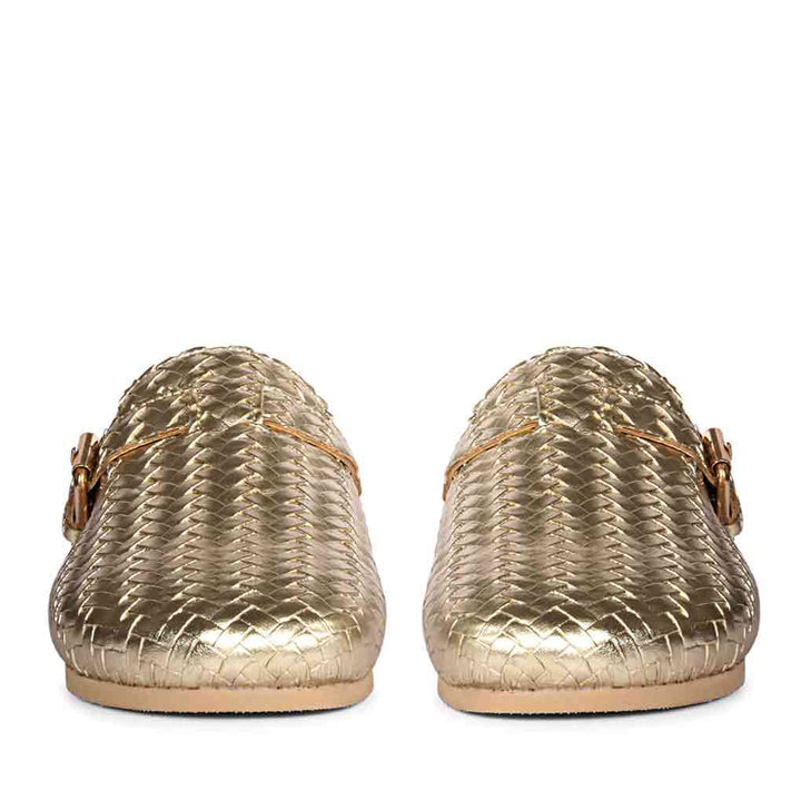 ViviBlu Gold Leather Mules