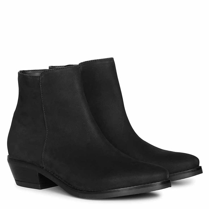 Saint Laney Black Leather Ankle Boots