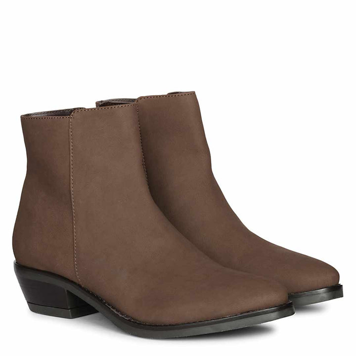 Saint Laney Brown Leather Ankle Boots