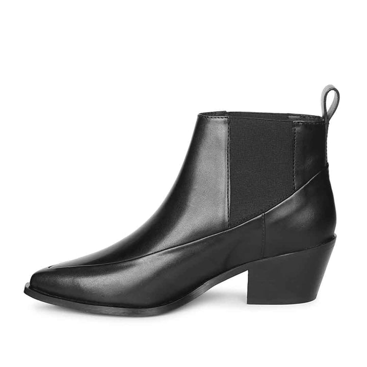 Saint Meline Black Leather Ankle Boots