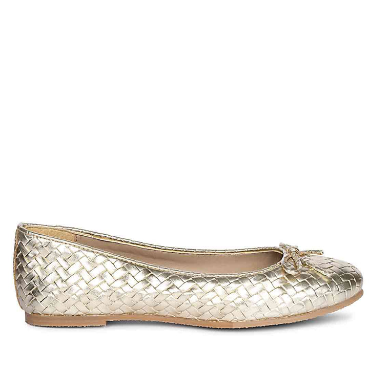 ViviBlu Gold Leather Ballerina